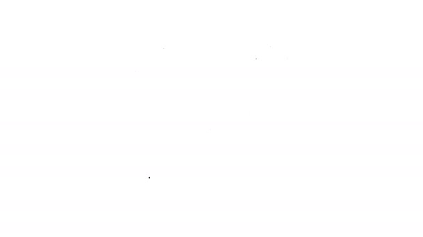 Línea negra Signo colgante con texto en venta icono aislado sobre fondo blanco. Letrero con texto en venta. Animación gráfica de vídeo 4K — Vídeos de Stock