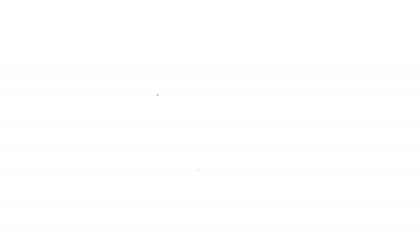 Línea negra Signo colgante con texto Icono vendido aislado sobre fondo blanco. Vendido pegatina. Vendido letrero. Animación gráfica de vídeo 4K — Vídeo de stock