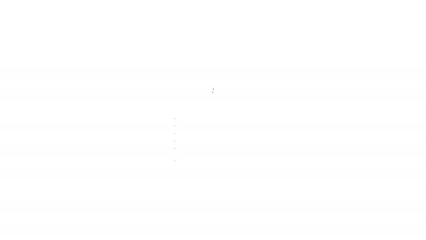 Μαύρο εικονίδιο Γκαράζ γραμμή απομονώνονται σε λευκό φόντο. 4K Γραφική κίνηση κίνησης βίντεο — Αρχείο Βίντεο
