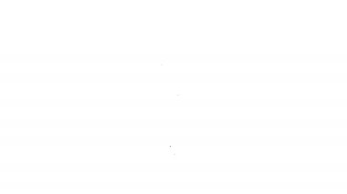 Siyah çizgi konum kilidi simgesi beyaz arkaplanda izole edildi. Ev anahtarının konsepti. 4K Video hareketli grafik canlandırması