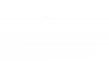 Beyaz arkaplanda siyah çizgi ev anahtarı simgesi izole edildi. 4K Video hareketli grafik canlandırması