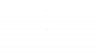 Siyah çizgi Basket simgesi beyaz arkaplanda izole edildi. İnternetten satın alma konsepti. Servis tabelası. Alışveriş arabası sembolü. 4K Video hareketli grafik canlandırması