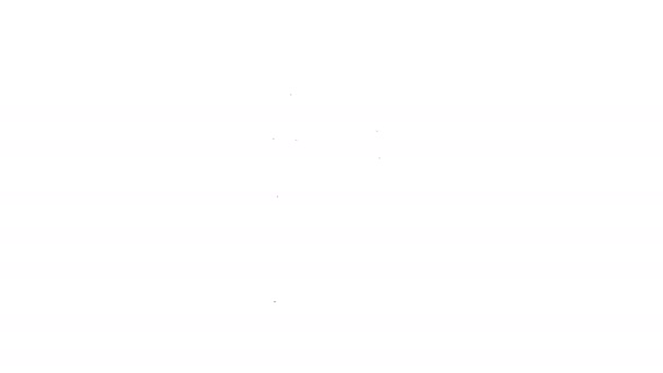 Černá čára kontejner pro ikonu mléka izolované na bílém pozadí. Grafická animace pohybu videa 4K — Stock video