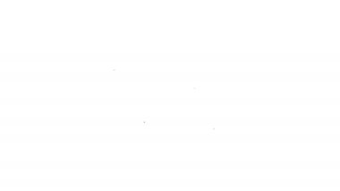 Siyah çizgi dizini ve kilit simgesi beyaz arkaplanda izole edildi. Kapalı dosya ve asma kilit. Güvenlik, güvenlik, koruma kavramı. 4K Video hareketli grafik canlandırması