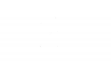 Beyaz arka planda izole edilmiş siyah çizgi ev koruma simgesi altında. Eve git ve kilitle. Koruma, güvenlik, güvenlik, koruma, savunma konsepti. 4K Video hareketli grafik canlandırması