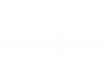 Beyaz zemin üzerinde ünlem işareti simgesi olan siyah çizgi grafiksel tableti. Uyarı mesajı akıllı telefon uyarısı. 4K Video hareketli grafik canlandırması