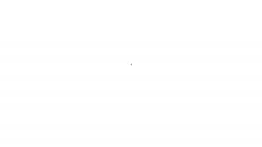 Beyaz arka planda izole edilmiş siyah çizgi ev koruma simgesi altında. Ev ve kalkan. Koruma, güvenlik, güvenlik, koruma, savunma konsepti. 4K Video hareketli grafik canlandırması