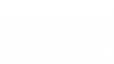 Beyaz zemin üzerinde ünlem işareti simgesi olan siyah çizgi cep telefonu. Uyarı mesajı akıllı telefon uyarısı. 4K Video hareketli grafik canlandırması