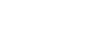 Siyah çizgi İşaretli anahtar simgesi beyaz arkaplanda izole edildi. 4K Video hareketli grafik canlandırması