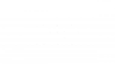 Siyah çizgi güvenlik duvarı, beyaz arka planda izole edilmiş bir güvenlik duvarı simgesi. 4K Video hareketli grafik canlandırması