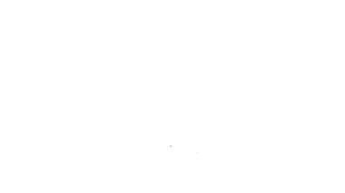 Siyah çizgi bitki simgesi beyaz arkaplanda izole edildi. Tohum ve tohum. İşaret bırakıyor. Yaprak doğası. 4K Video hareketli grafik canlandırması