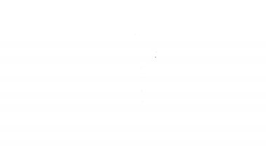 Beyaz arkaplanda kontrol listesi simgesi izole edilmiş siyah çizgi panosu. Kontrol listesi sembolü. Anket anketi ya da anket geri bildirim formu. 4K Video hareketli grafik canlandırması