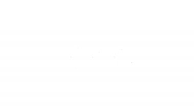 Kesme tahtası simgesindeki siyah çizgi suşisi beyaz arkaplanda izole edilmiş. Tahtada Asya yemeği suşisi. 4K Video hareketli grafik canlandırması