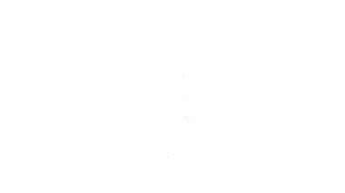 Siyah çizgi Ahtapot simgesi beyaz arkaplanda izole edildi. 4K Video hareketli grafik canlandırması