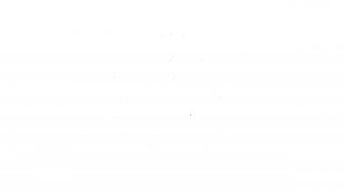 Siyah çizgi Dünya küresi, beyaz arka planda izole edilmiş tıbbi maske ikonu. 4K Video hareketli grafik canlandırması