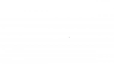 Siyah çizgi Beyaz zemin üzerinde izole ev ikonu kalın. Corona virüsü 2019-nCoV. 4K Video hareketli grafik canlandırması