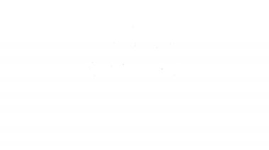 Siyah çizgi Dünya küresi, beyaz arka planda izole edilmiş tıbbi maske ikonu. 4K Video hareketli grafik canlandırması