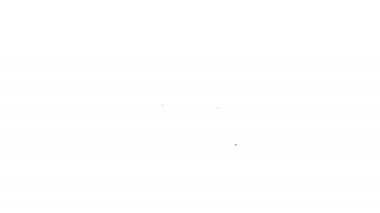 Siyah çizgi Virüsü Durdur simgesi beyaz arkaplanda izole edildi. Corona virüsü 2019-nCoV. Bakteri ve mikroplar, hücre kanseri, mikrop, mantar. 4K Video hareketli grafik canlandırması