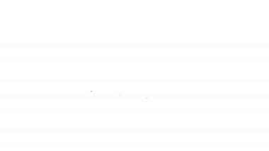 Dizüstü bilgisayar simgesinin siyah çizgi virüs istatistikleri beyaz arkaplanda izole edildi. Corona virüsü 2019-nCoV. Bakteri ve mikroplar, hücre kanseri, mikrop, mantar. 4K Video hareketli grafik canlandırması