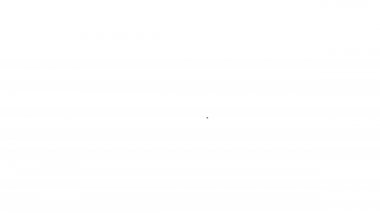 Siyah çizgi Virüs simgesi beyaz arkaplanda izole edildi. Corona virüsü 2019-nCoV. Bakteri ve mikroplar, hücre kanseri, mikrop, mantar. 4K Video hareketli grafik canlandırması