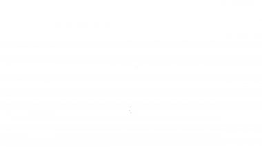 Siyah çizgi Corona virüsü 2019-nCoV beyaz arka planda izole edilmiş konum ikonu. Bakteri ve mikroplar, hücre kanseri, mikrop, mantar. 4K Video hareketli grafik canlandırması