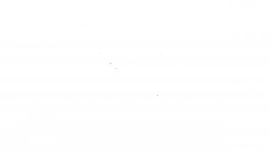 Beyaz arkaplanda kalkan simgesi olan siyah çizgi takvimi. Sigorta konsepti. Gardiyan. Güvenlik, güvenlik, koruma, gizlilik kavramı. 4K Video hareketli grafik canlandırması