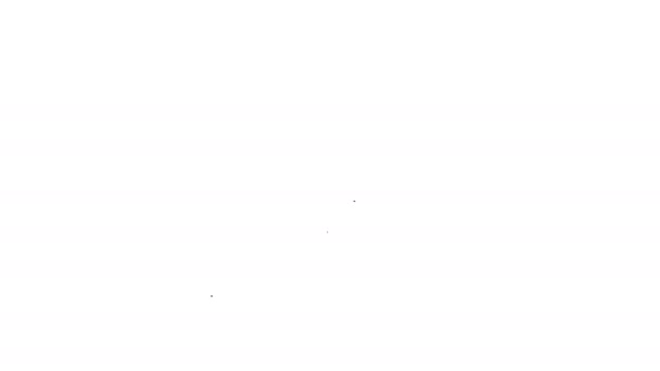 Línea negra Wet wipe pack icono aislado sobre fondo blanco. Animación gráfica de vídeo 4K — Vídeos de Stock