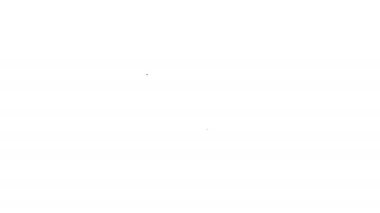 Siyah çizgi Hayat Sigortası beyaz arka planda izole edilmiş bir kalkan ikonu. Güvenlik, güvenlik, koruma, konsept koruma. 4K Video hareketli grafik canlandırması