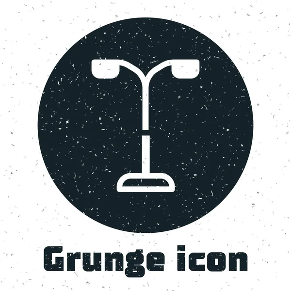 Icône Système Éclairage Grunge Street Isolée Sur Fond Blanc Dessin — Image vectorielle