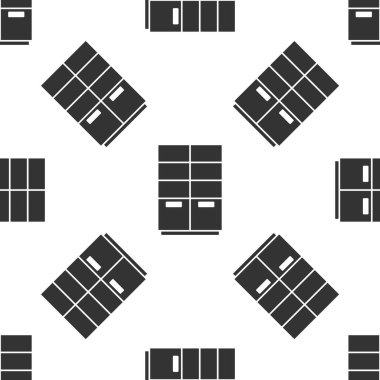 Gri Gardırop ikonu beyaz arka planda kusursuz desen izole etti. Vektör.