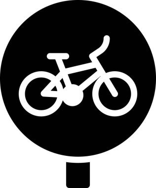 Beyaz arkaplanda siyah bisiklet simgesi izole edildi. Bisiklet yarışı. Olağanüstü bir spor. Spor malzemeleri. Vektör.