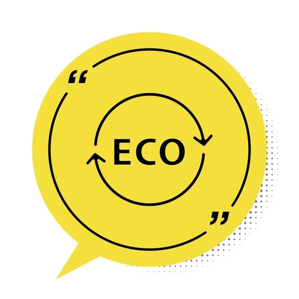 Banner Preto Etiqueta Etiqueta Logotipo Para Eco Verde Ícone Comida — Vetor de Stock