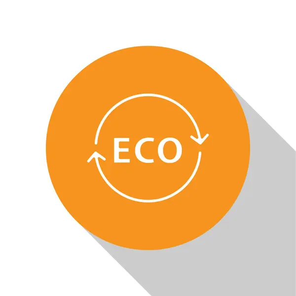 Bílý Prapor Štítek Štítek Logo Pro Ekologicky Zelené Zdravé Potraviny — Stockový vektor