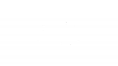 Siyah çizgi Flasher siren simgesi beyaz arkaplanda izole edildi. Acil durum sireni. 4K Video hareketli grafik canlandırması