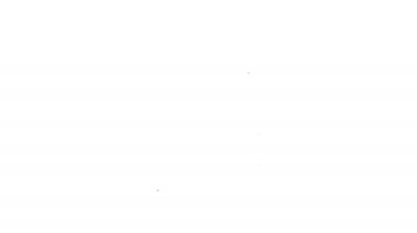 Beyaz arkaplanda siyah çizgi şifreli kilit simgesi izole edildi. Kombinasyon asma kilit. Güvenlik, güvenlik, koruma, şifre, gizlilik. 4K Video hareketli grafik canlandırması