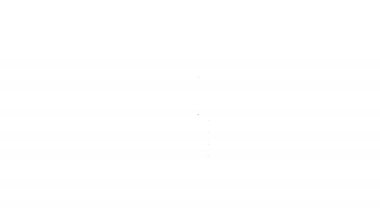 Fikir ikonu kavramına sahip siyah çizgi ampulü beyaz arkaplanda izole edildi. Enerji ve fikir sembolü. İlham konsepti. 4K Video hareketli grafik canlandırması