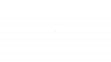 Beyaz arkaplanda siyah çizgi trafik ışığı simgesi izole edildi. 4K Video hareketli grafik canlandırması