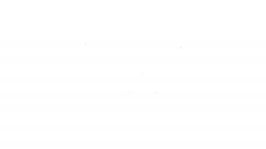 Beyaz arka planda siyah çizgi Depo simgesi izole edildi. 4K Video hareketli grafik canlandırması