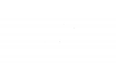 Beyaz arka planda siyah çizgi ev simgesi izole edildi. Ev sembolü. 4K Video hareketli grafik canlandırması