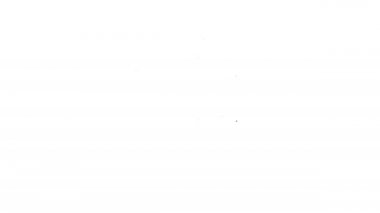 Siyah çizgi Stopwatch simgesi beyaz arkaplanda izole edildi. Zaman göstergesi. Kronometre işareti. 4K Video hareketli grafik canlandırması