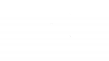 Siyah çizgi takvim tarihi silme simgesi beyaz arkaplanda izole edildi. Olay hatırlatma sembolü. 4K Video hareketli grafik canlandırması