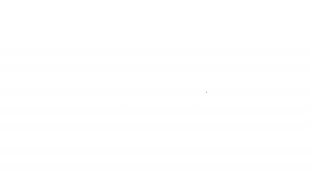 Linha preta Ícone do carro isolado no fundo branco. Animação gráfica em movimento de vídeo 4K — Vídeo de Stock