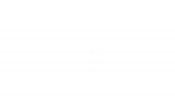Ligne noire Ampoule avec concept d'icône d'idée isolée sur fond blanc. Énergie et symbole d'idée. Concept d'inspiration. Animation graphique de mouvement vidéo 4K — Video