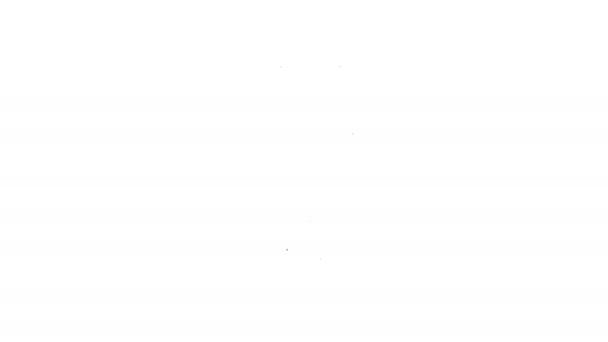 Línea negra Icono de enchufe eléctrico aislado sobre fondo blanco. Concepto de conexión y desconexión de la electricidad. Animación gráfica de vídeo 4K — Vídeos de Stock