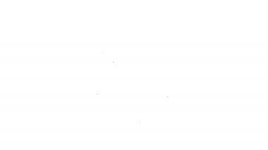 Siyah çizgi Beyaz zemin üzerinde kum ikonu akan eski kum saati. Kum saati işareti. İş ve zaman yönetimi kavramı. 4K Video hareketli grafik canlandırması