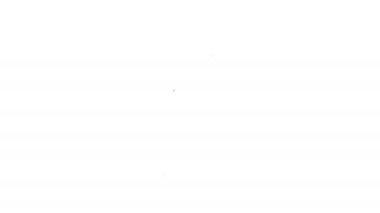 Siyah çizgi Beyaz zemin üzerinde kum ikonu akan eski kum saati. Kum saati işareti. İş ve zaman yönetimi kavramı. 4K Video hareketli grafik canlandırması