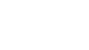 Siyah çizgi alarm saati uygulaması akıllı telefon arayüzü simgesi beyaz arkaplanda izole edildi. 4K Video hareketli grafik canlandırması