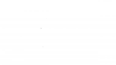 Beyaz arka planda izole edilmiş motor makine yağı ikonu için siyah çizgi kutusu. Benzin bidonu. Yağ değiştirme ve onarım servisi. Motor yağı işareti. 4K Video hareketli grafik canlandırması