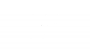 Siyah çizgi vites değiştiren simgesi beyaz arkaplanda izole edildi. İletişim simgesi. 4K Video hareketli grafik canlandırması