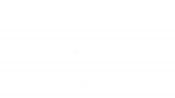 Linea nera Auto icona della candela isolato su sfondo bianco. Candela elettrica per auto. Animazione grafica 4K Video motion — Video Stock
